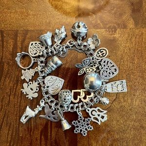 James Avery bracelet w/ 24 charms, 10 retired